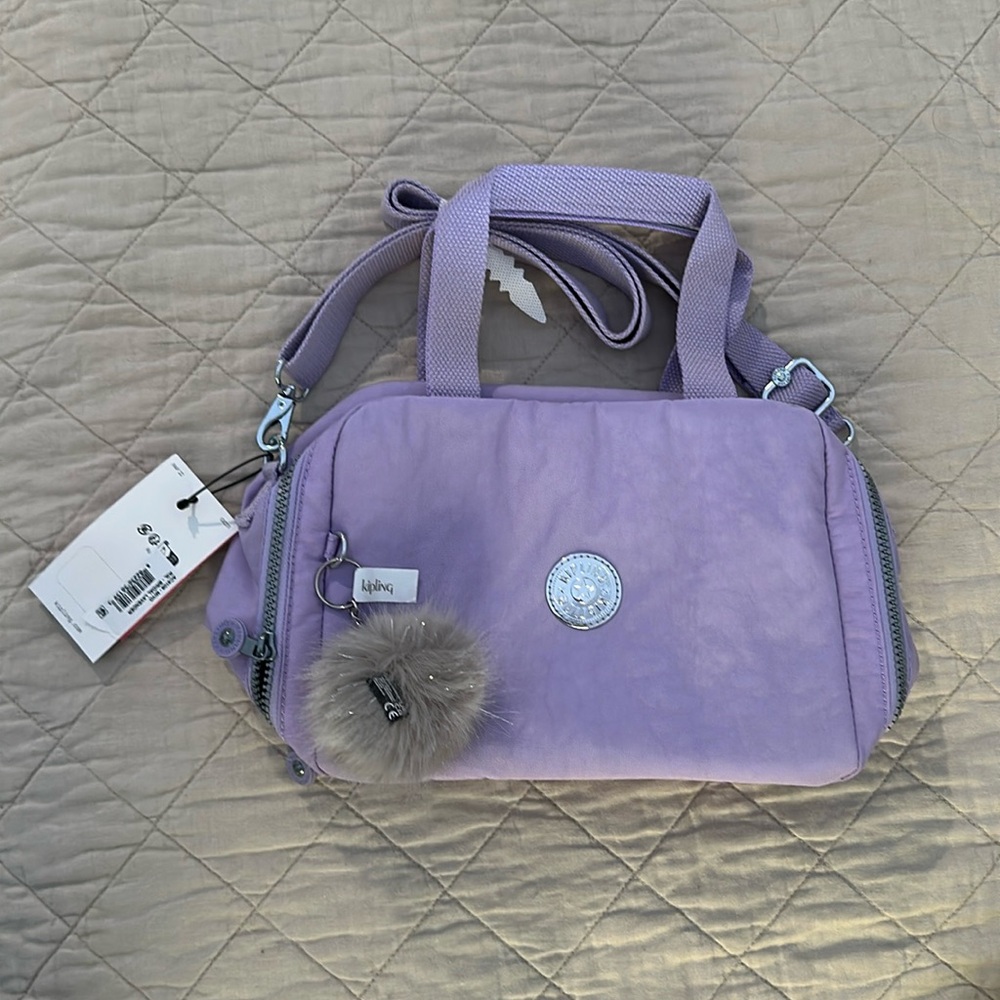 Kipling Bridal Lavender Purple Miyo lunch bag NWT